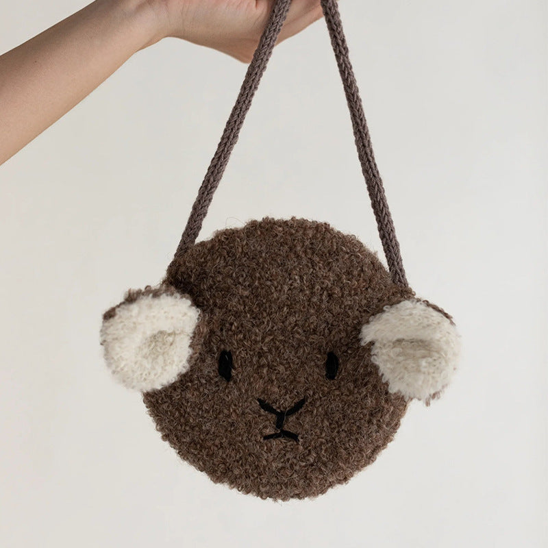 Cute Cartoon Style Children’s Coin Plush Crossbody Bag-3