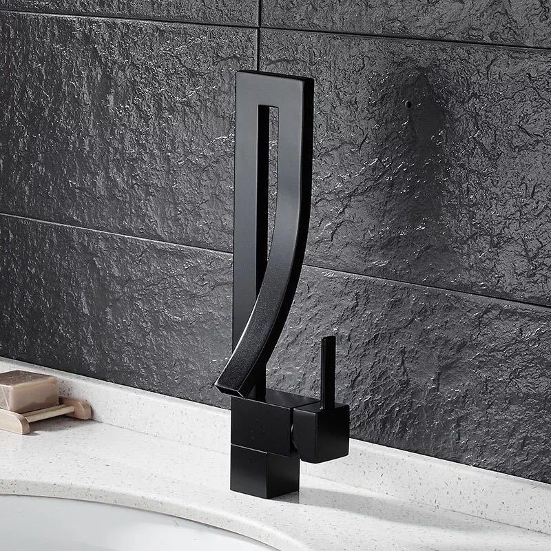 Waterfall Electroplated Basin Faucet-3