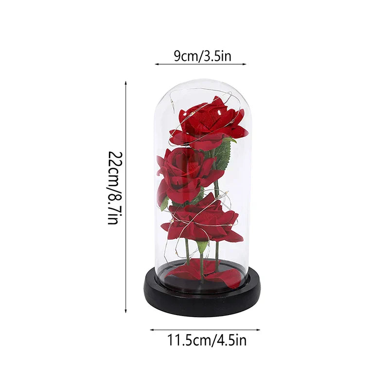 Rose Glass Cover Ornament-2
