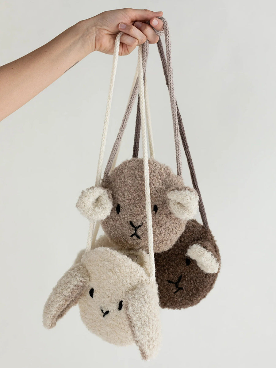 Cute Cartoon Style Children’s Coin Plush Crossbody Bag-0
